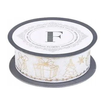 Stuha Stužka 10 m x 3,8 cm bílá