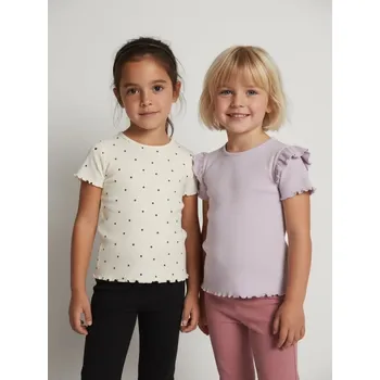 Dívčí tričko Sinsay - Tričko z žebrovaného úpletu 2 pack - vícebarevná - 529HF-MLC - 529HF-MLC-110