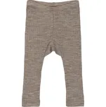 MIKK-LINE Dětské legíny z merino vlny - hnědé Melange Denver - Velikost: 80 Hnědá 80