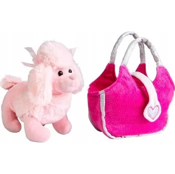plyšák Plyšový psík pudl růžový v kabelce pro děti – hračka pro zábavu a péči