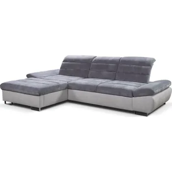 Sedací souprava ROMANTIKA KLASIK rohová sedací souprava, pravá, světle šedá/tmav