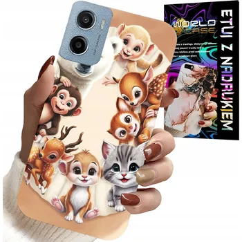 Pouzdro na mobilní telefon POUZDRO PRO MOTOROLA E15 / G05 - ZADNÍ KRYT PRO DĚTI S LESNÍMI ZVÍŘATY CASE