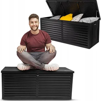 Zahradní úložný box Zahradní úložný box GRINDI IN THE GARDEN plast 390 l černý
