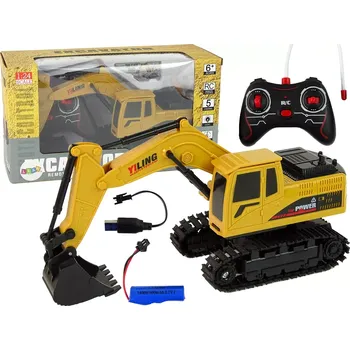 RC model auta LEAN Toys Stavební stroj bagr 1:24 žlutý
