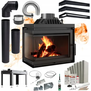 Krbová vložka Krbová vložka teplovzdušná Kratki 8 kW levá se sadou