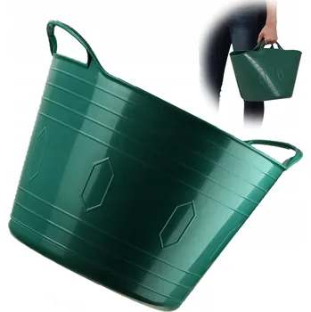 Volně stojící koš na prádlo Kadax 15 l zelený