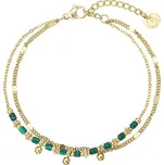 Náramek ocelový s africkým malachitem 43077.3