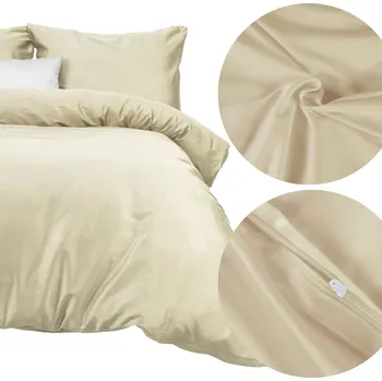 Povlečení POVLEČENÍ DARYMEX SADA POVLEČENÍ Z BAVLNĚNÉHO SATÉNU 160/200 SATYNLOVE KRÉMOVÁ