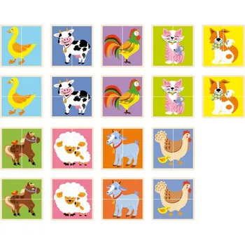 BABU Puzzle a Pexeso - Zvířátka z farmy