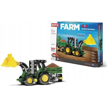 ostatní stavebnice ROTO Stavební sada 4 v 1 Farma, 147 kusů