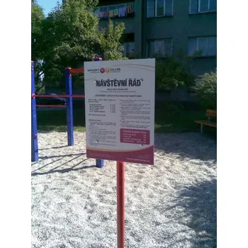 Kancelářský nábytek Informační tabule, provozní řád na dětská nebo workoutové hřiště