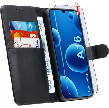 Pouzdro na mobilní telefon Flipové pouzdro KrainaGSM pro Samsung Galaxy A16, černé