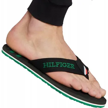 Pánské žabky Pánské pantofle Tommy Hilfiger černé žabky velikost 42