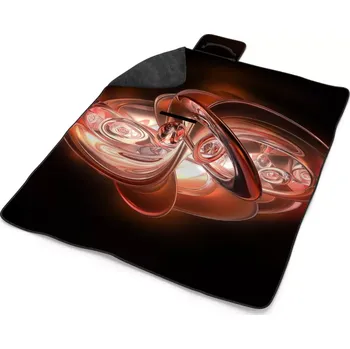 deka Sablio Plážová deka Červená abstrakce: 200x140 cm