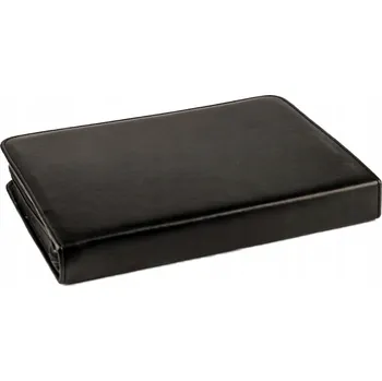 Kabelka Černá aktovka z ekologické kůže, 2 komory a kapsa na telefon