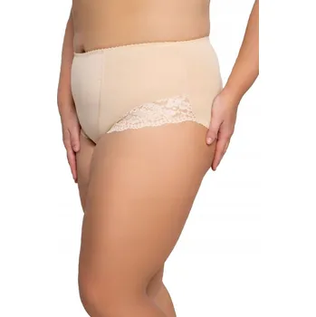 Kalhotky Béžové bavlněné kalhotky s krajkou, modelující postavu, velikost 5XL