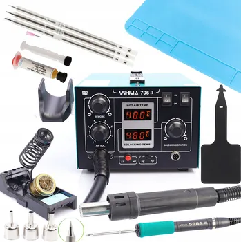 Páječka Pájecí stanice Yihua 2v1 Hot-Air T12, výkon 670 W, max. 480 °C