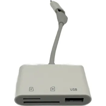 Čtečka paměťových karet Čtečka karet, adaptér Lightning / Iphone a USB/C - SD / TF Card, USB ( data )