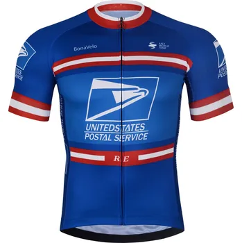 cyklistický dres BONAVELO Cyklistický dres s krátkým rukávem - US POSTAL - modrá XS