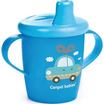 Canpol babies Nevylévací hrneček TOYS 250ml modrý