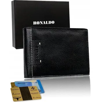 Ronaldo pánská peněženka z pravé kůže černá - muž