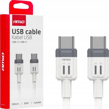Datový kabel Kabel Amio USB typ C - USB typ C 2 m bílý