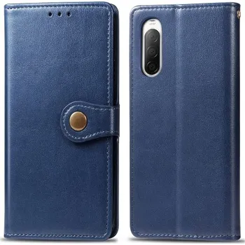 Pouzdro na tablet VSECHNONAMOBIL 26372 LEATHER BUCKLE Peněženkový obal Sony Xperia 10 II modrý