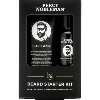 Percy Nobleman sada kosmetiky pro péči o vousy šampon 75 ml + olej 30 ml