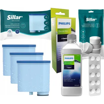 Filtr do kávovaru Vodní filtr Sillar pro kávovary Philips Saeco - 3 kusy