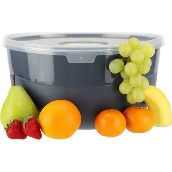 Kulatá mísa s víkem RAVI 5 l 70218 GRAFIT