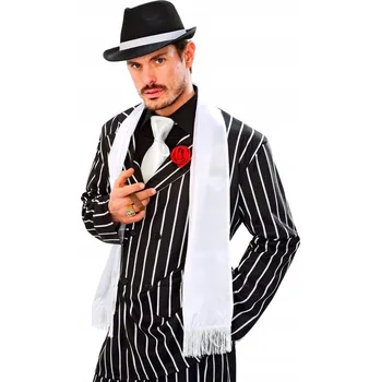 Šála Šála bílá saténová štóla retro plesová klasická