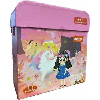 Puzzle rodinné Kouzelný jednorožec 105 dílků 2 v 1 Kabelka a kufřík