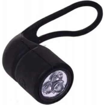 Cyklosvítilna PŘEDNÍ SVĚTLO NA KOLO 3 LED SILIKONOVÉ ČERNÉ
