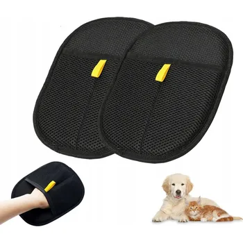 Kosmetika pro psa 2X RUKAVICE PRO ODSTRAŇOVÁNÍ A SBĚR ZVÍŘECÍ SRSTI PSA KOČKY Z POHOVKY OBLEČENÍ