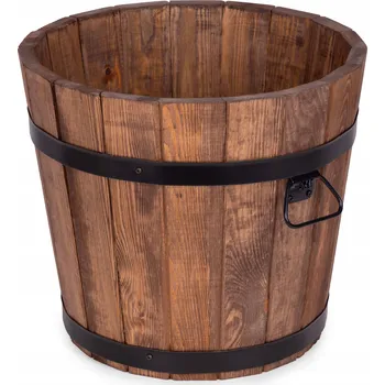 Květináč Květináč dřevěný hnědý Drewdon 50 cm x 50 x 45 cm