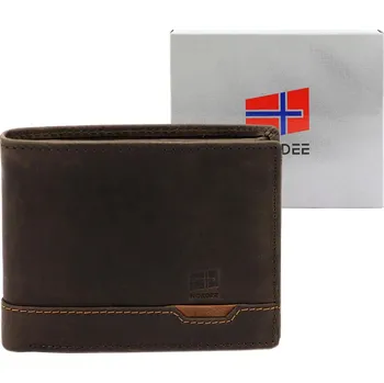 Peněženka Pánská peněženka Nordee HJORT N992 tmavě hnědá