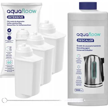 Příslušenství pro přípravu kávy AquaFloow pro kávovary Siemens: Odvápňovač 1L + 3x vodní filtr + kartáč na čištění