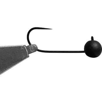 Rybářský háček Jigovky CZ Wolframová Jigová hlavička HD Barbless bez protihrotu vel.10 0,9g černá (5ks)