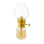 Kovová petrolejová lampa se skleněným…