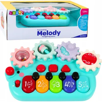 Hračka pro nejmenší Interaktivní Pianko pro Děti s Ozubenými Koly – Modré