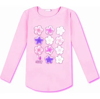 DÍVČÍ TRIČKO KC2361 VELIKOSTI 116-146 Velikost: 122, Barva: Růžová