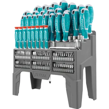 Šroubovák TOTAL Šroubováky a hroty, sada 100ks, CrV.