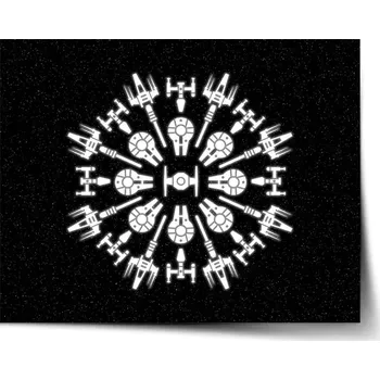 Plakát Sablio Plakát Star Wars Vesmírné lodě - 90x60 cm