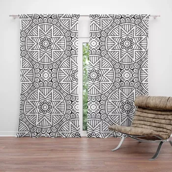 Závěs Sablio Závěs Hvězdy mehendi: 2ks 140x250cm