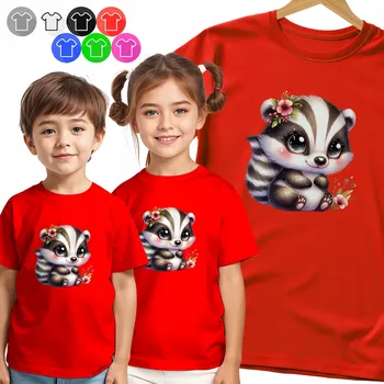 DĚTSKÉ TRIČKO T-SHIRT - SKUNK - SLADKÝ PORTRÉT PRO DĚTI VZOR - 3XS