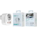 Devia síťová nabíječka Smart PD 20W 1x USB-C 2x USB bílá