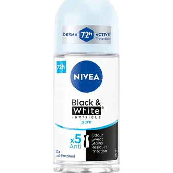 Nivea BlackWhite Invisible Pure Antiperspirant Roll-on 50 ml