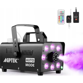 Osvětlovací technika AGPtEK výrobník mlhy s 8 LED diodami, 13 barvami a RGB efektem, 500 W