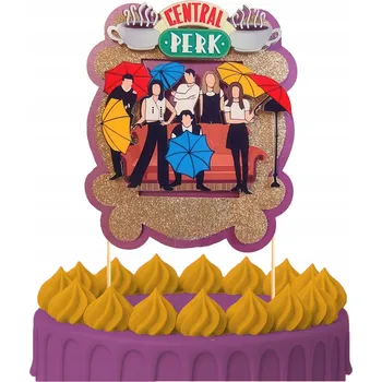 Obraz ZÁPICH DO DORTU Narozeninový Stoletý PŘÁTELÉ POSTAVY TOPPERY #8