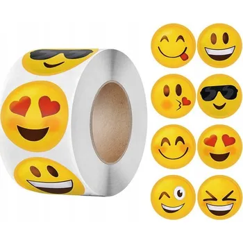 samolepka Samolepky Emotikony Emoji Barevné Emoce Dekorativní Štítky 500 ks